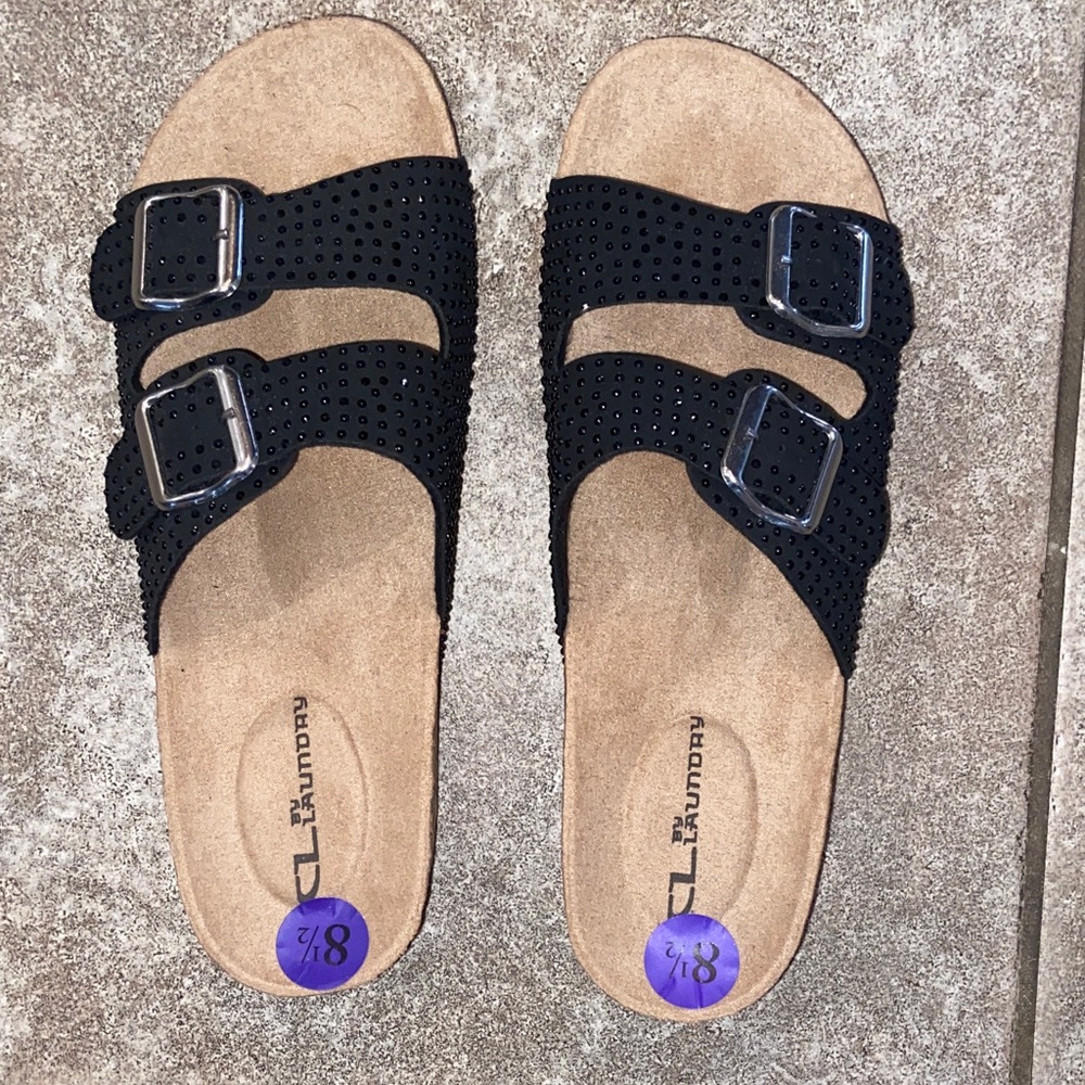 CL by Laundry Black Sandals